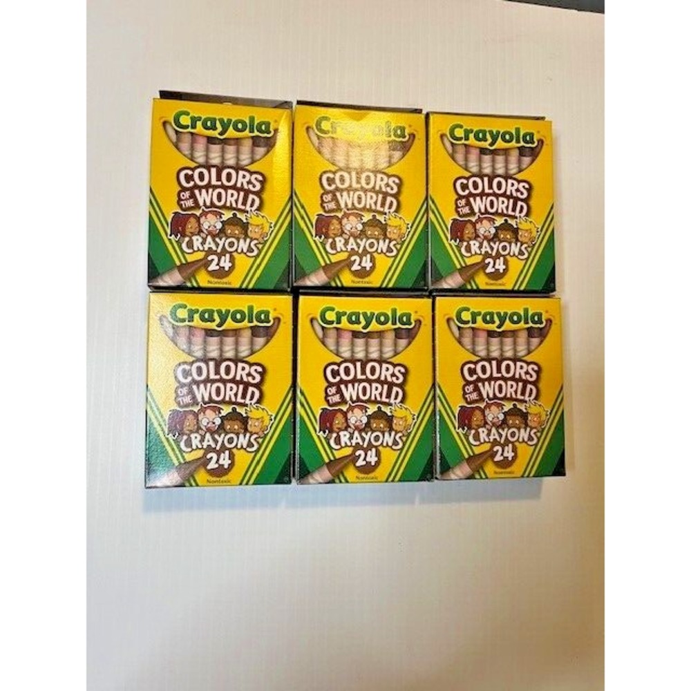 CRAYOLA COLORS OF THE WORLD CRAYONS 24PC (6 PACKS) NEW & SEALED | MULTICULTURAL